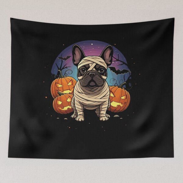 Item preview, Spooky French Bulldog Mummy Full Moon - Halloween Dog designed and sold by studiopekepeke.