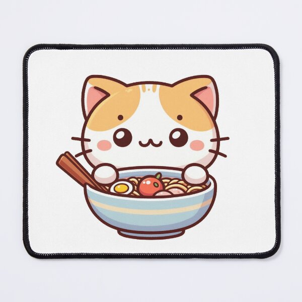 Item preview, Food Chibi Series - Cute Mewo Noodle Chan designed and sold by xiaoxiaochibi.
