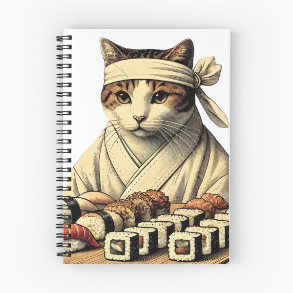 Item preview, Sushi chef cat illustration designed and sold by II0FU5.
