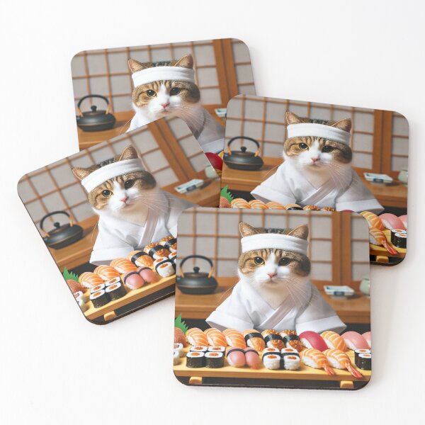 Item preview, Sushi chef cat designed and sold by II0FU5.