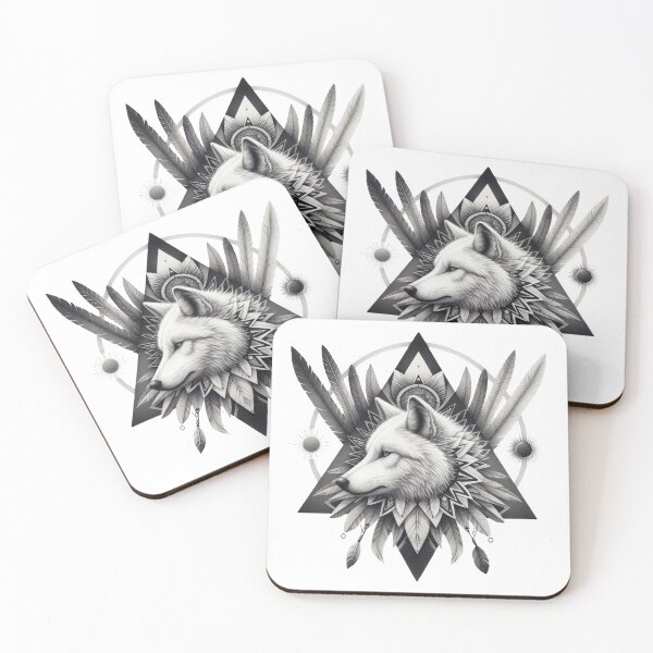 Item preview, White indian apache wolf designed and sold by Kate385.