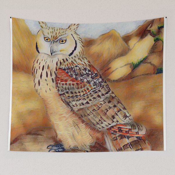 Item preview, Pharaoh Eagle Owl designed and sold by pinkyjainpan.