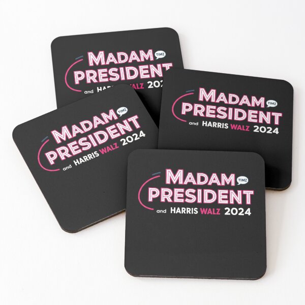 Aperçu de l'œuvre Madame la Présidente Rose et Tim - Harris & Tim Walz 2024 créée et vendue par studiopekepeke.