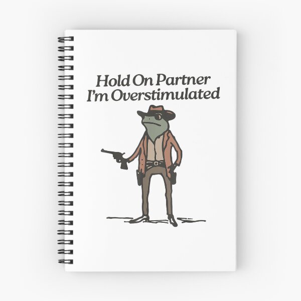 Item preview, Hold On Partner I'm Overstimulated Western Frog Cowboy designed and sold by GennaGarrity.
