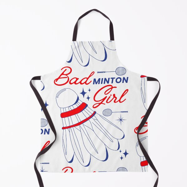 Item preview, Bad Girl Badminton Girl - Red on White Version - Funny Puns Sport Woman Racket Shuttlecock designed and sold by Millusti.