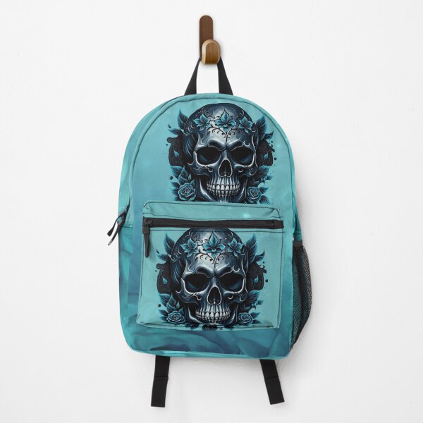Item preview, Dark blue skull with roses. designed and sold by nicky2342.