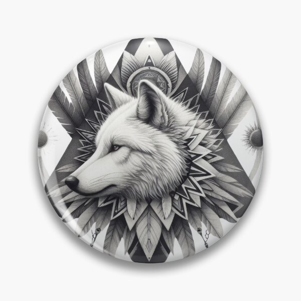 Item preview, White indian apache wolf designed and sold by Kate385.