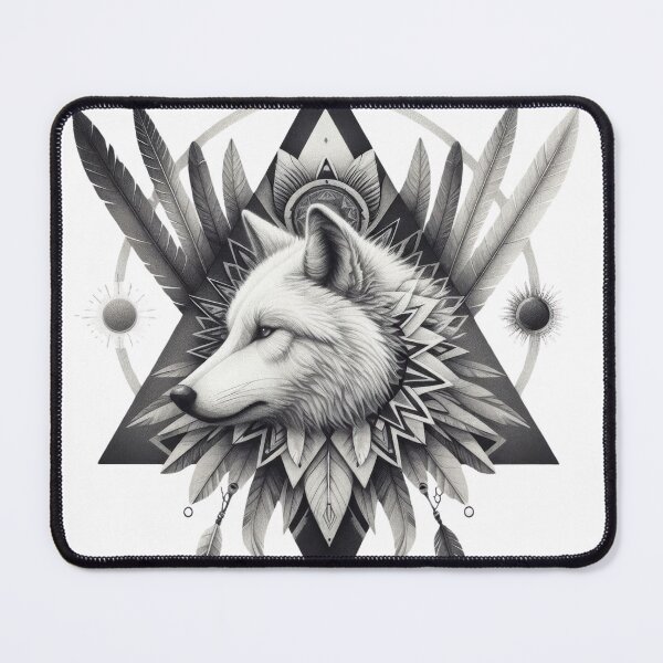 Item preview, White indian apache wolf designed and sold by Kate385.