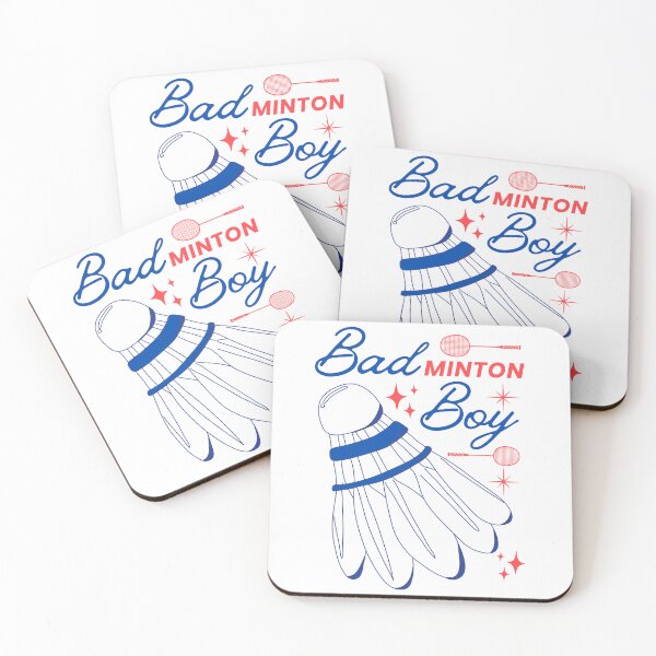 Item preview, Bad Boy Badminton Boy - Blue on White Version - Funny Puns Sport Men Shuttlecock designed and sold by Millusti.