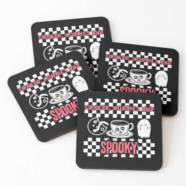 Item preview, Coffee, cookies and Spooky, halloween designed and sold by OmikronStore.