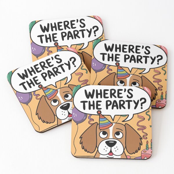 Item preview, Dog "where's the party?" designed and sold by KukerLukii.