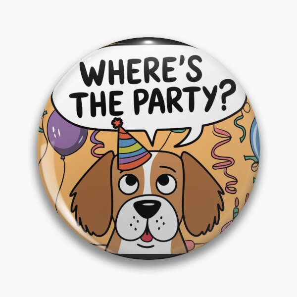 Item preview, Dog "where's the party?" designed and sold by KukerLukii.