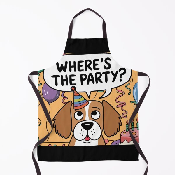 Item preview, Dog "where's the party?" designed and sold by KukerLukii.
