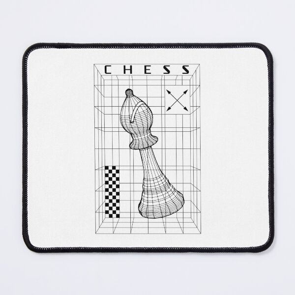 Aperçu de l'œuvre Wireframe futuriste de pièce d'échecs de joueur d'échecs créée et vendue par GrandeDuc.