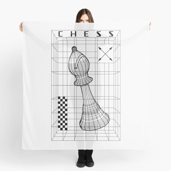 Aperçu de l'œuvre Wireframe futuriste de pièce d'échecs de joueur d'échecs créée et vendue par GrandeDuc.