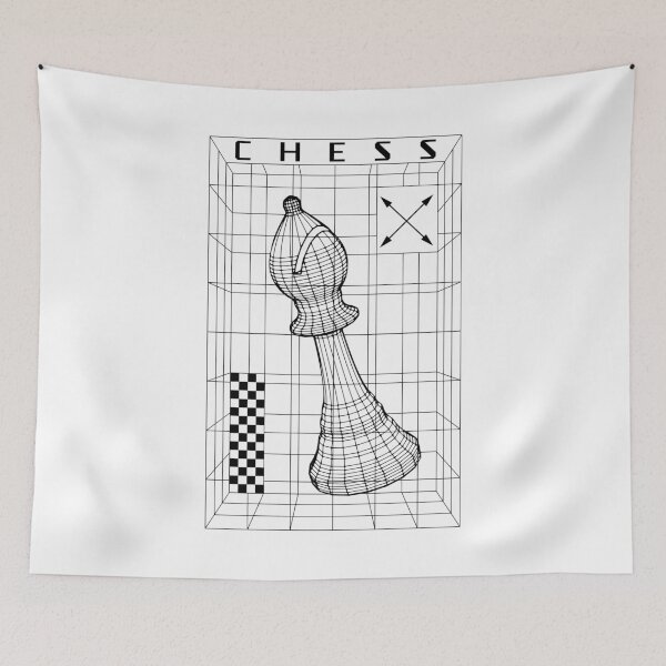 Item preview, Chess Player Bishop Piece Futuristic Checkmate Wireframe designed and sold by GrandeDuc.