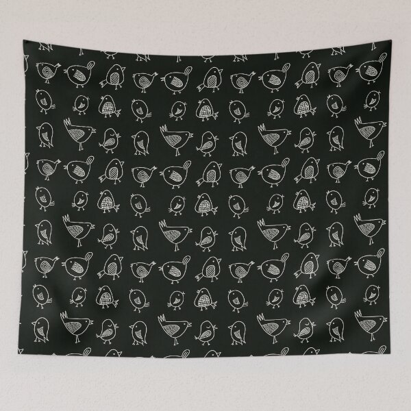 Item preview, Black Chirping Birds designed and sold by karousel.