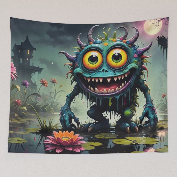 Item preview, Flower Swamp Monster (Halloween) designed and sold by AbsudlyEpicAI.