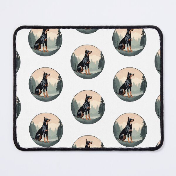 Item preview, Beauceron Silhouette in Forest Circle Frame - Elegant Nature-Inspired Design designed and sold by GoodyPaws.