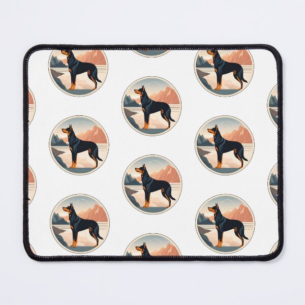 Item preview, Beauceron Silhouette in Mountain Circle Frame - Majestic Nature-Inspired Design designed and sold by GoodyPaws.