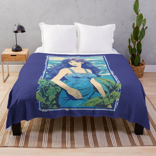 Aperçu de l'œuvre Mythologie grecque Sirène Sirène Lune bleue Mer Créatures mythologiques japonaises créée et vendue par wigobun.