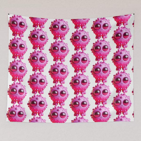 Item preview, Hot pink space alien cute critter designed and sold by Comicalcreation.