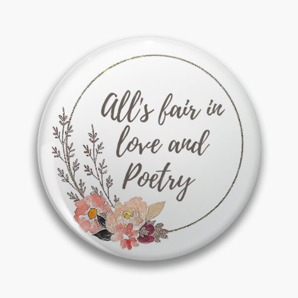 Item preview, "All's fair in love and poetry" - Taylor Swift TTPD Lyrics designed and sold by Simi2020.