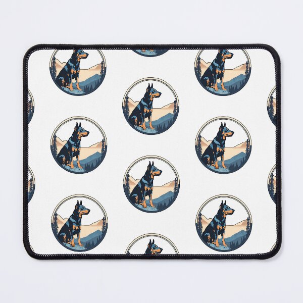 Item preview, Beauceron Silhouette in Mountain Circle Frame - Majestic Nature-Inspired Design designed and sold by GoodyPaws.