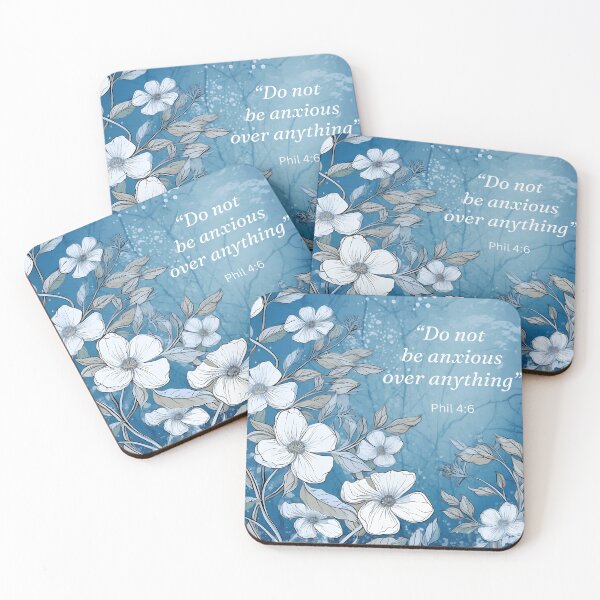 Item preview, Do not be anxious over anything - Philippians 4:6 - Motivational Bible Verse Scripture designed and sold by JWGifts4U.