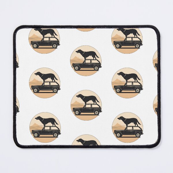 Item preview, Beauceron Silhouette in Camper Van Circle Frame - Adventurous Travel Design designed and sold by GoodyPaws.