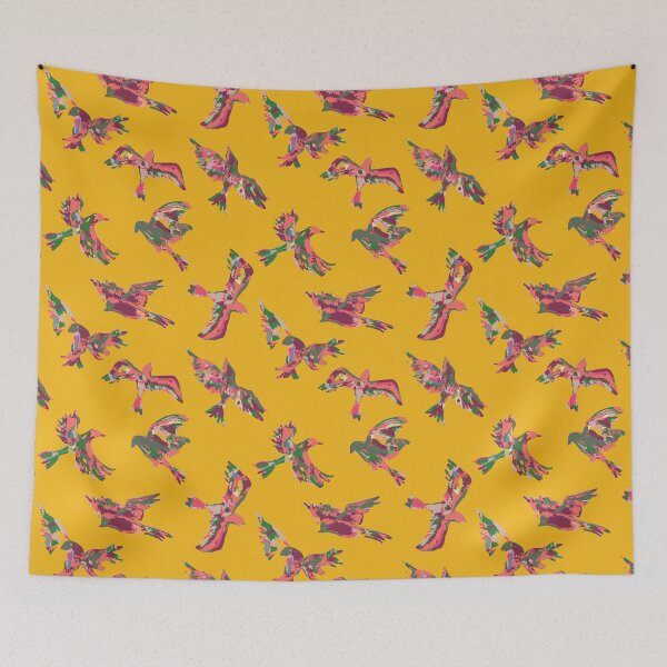 Item preview, Painted Tropical Bright Birds Flying designed and sold by Nancy Rodriguez.