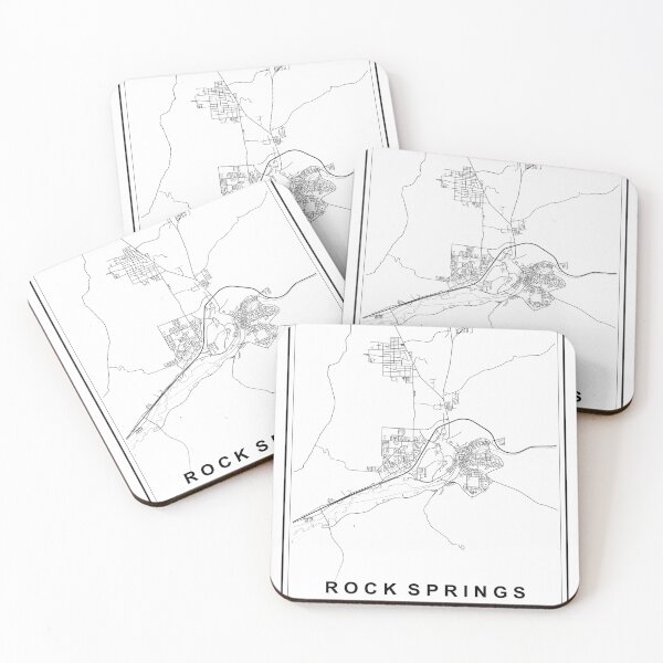 Item preview, Rock Springs City Map designed and sold by SHAMPAIN-ART-CO.