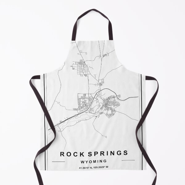 Item preview, Rock Springs City Map designed and sold by SHAMPAIN-ART-CO.