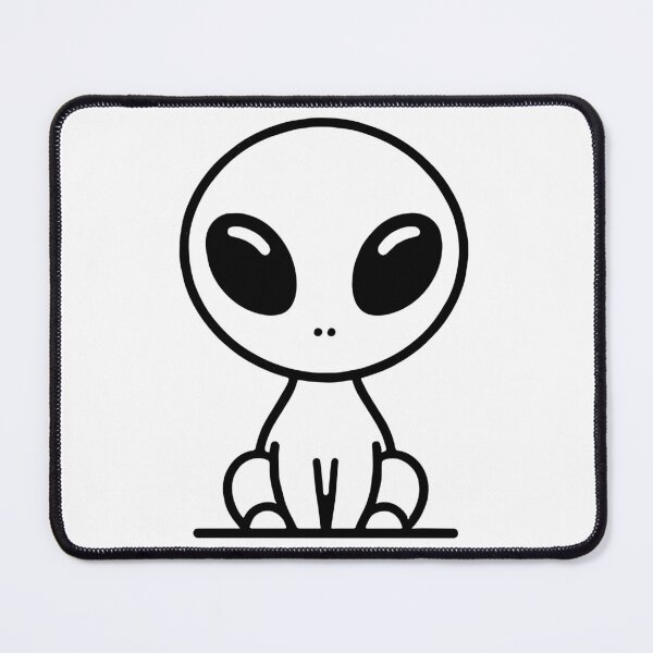 Item preview, Black and white cute space alien critter. designed and sold by Comicalcreation.