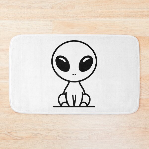 Item preview, Black and white cute space alien critter. designed and sold by Comicalcreation.