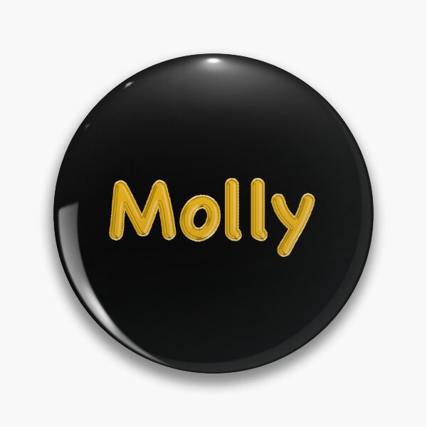 Item preview, Golden Balloon Molly Name Label (Black) designed and sold by NormadWorld.
