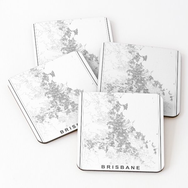 Item preview, Brisbane City Map designed and sold by SHAMPAIN-ART-CO.