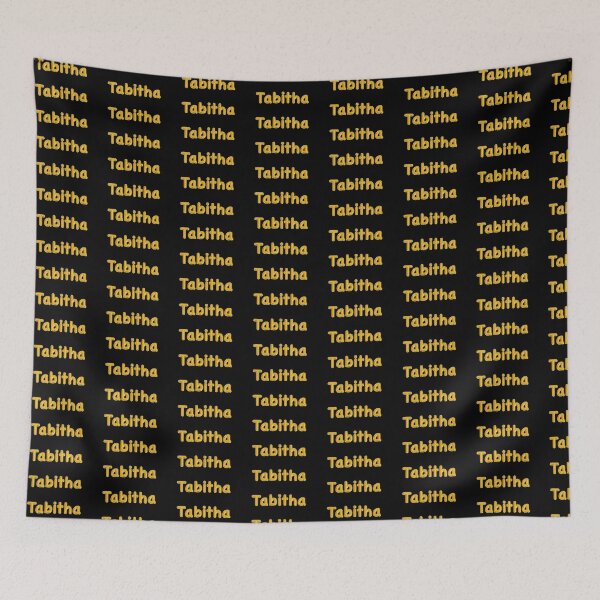Item preview, Golden Balloon Tabitha Name Label (Black) designed and sold by NormadWorld.