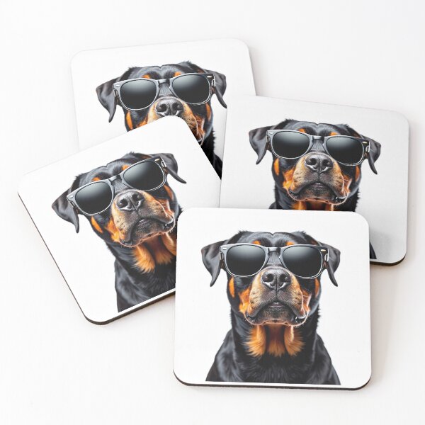 Item preview, Funny cool Rottweiler wearing sunglasses designed and sold by LazyOwlStore.