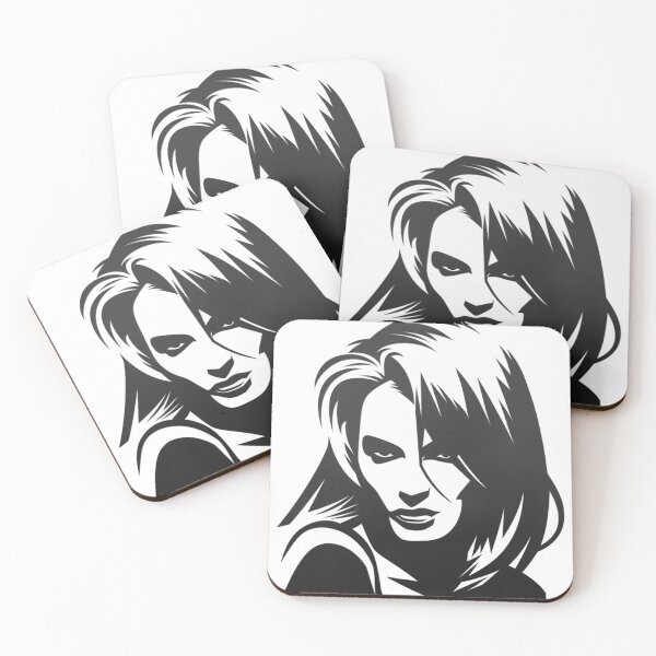 Item preview, Black And White Stencil Art Portrait of Sultry Woman designed and sold by Vicky021.