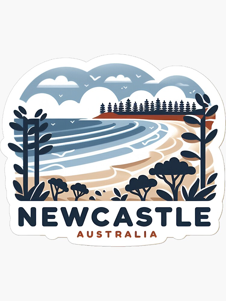 Thumbnail 3 of 3, Sticker, Newcastle Australia designed and sold by donutlabs.