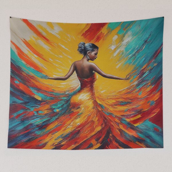 Item preview, Flamenco Passion: Abstract Dancer in Vibrant Textures designed and sold by CorbinHenry.