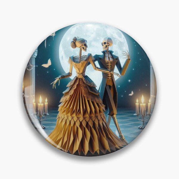 Item preview, Beautiful Romantic Dancing Skeletons with Blue hues  designed and sold by TonzDesigns.