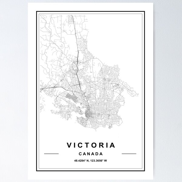 Item preview, Victoria City Map designed and sold by SHAMPAIN-ART-CO.