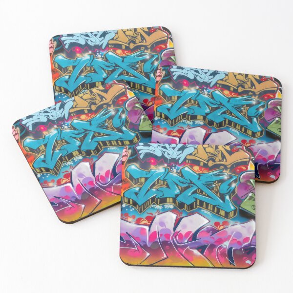 Item preview, Colorful graffiti tags pattern street art designed and sold by patterncrow.