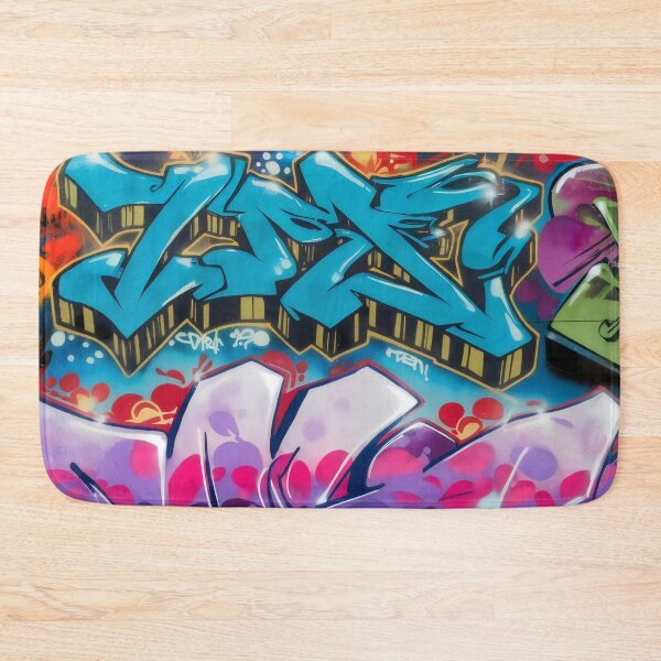 Item preview, Colorful graffiti tags pattern street art designed and sold by patterncrow.