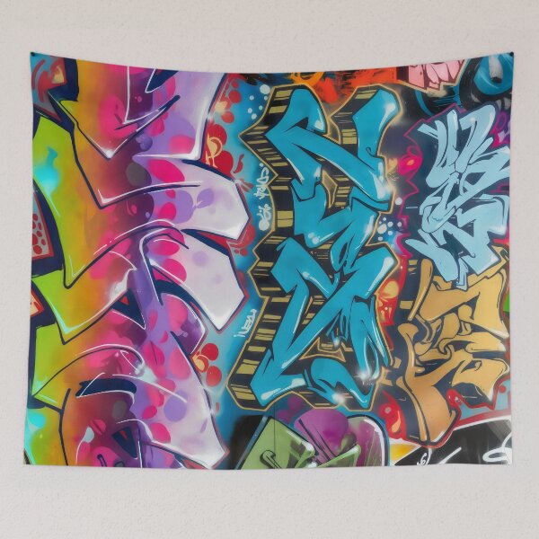Item preview, Colorful graffiti tags pattern street art designed and sold by patterncrow.