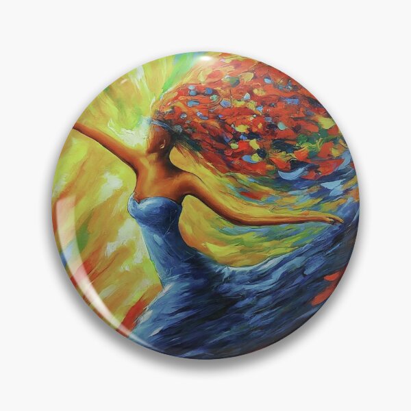Item preview, Joy in Motion: Faceless Dancer with Flowing Colorful Hair designed and sold by CorbinHenry.