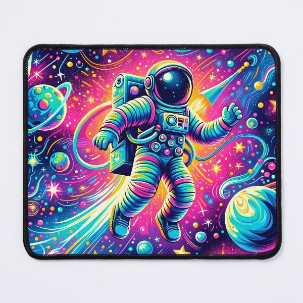 Item preview, Neon Cosmic Astronaut Space Pattern designed and sold by clipify.