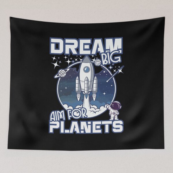 Item preview, DREAM BIG AIM FOR PLANETS cool space exploration space lover planetary scientist design designed and sold by Jt41.